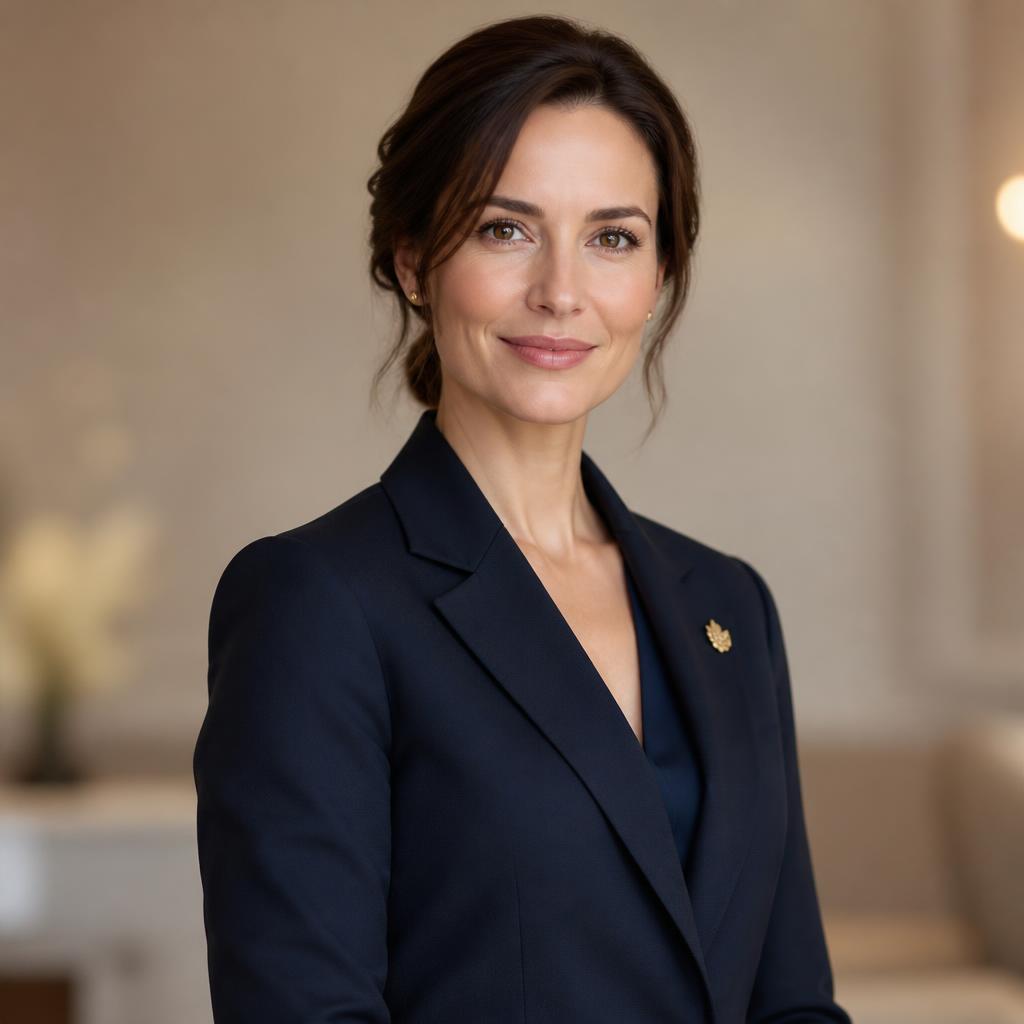 Elena Vance, Head of Guest Relations at Aurevia Escape